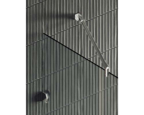 Душевая перегородка Maybah Glass MGD-269-4 890x1950 коннектор стена-стекло Хром глянцевый стекло сатиновое