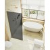 Душевая перегородка Maybah Glass MGD-693-3у 890x1950 в узком профиле Золото стекло графитовое