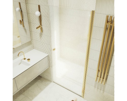 Душевая дверь Maybah Glass MGD-814-3 900x1980 на монопетле Золото стекло сатиновое