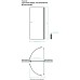 Душевая дверь Maybah Glass MGD-802-6 600x1980 на монопетле Черный стекло сатиновое