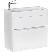 Тумба под раковину Raval Brik 65 Brk.01.65/P/W/RL подвесная Белая