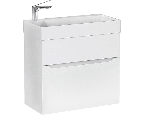 Тумба под раковину Raval Brik 65 Brk.01.65/P/W/RL подвесная Белая