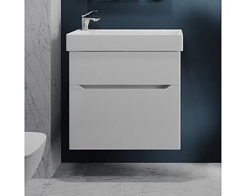 Тумба под раковину Raval Brik 65 Brk.01.65/P/W/RL подвесная Белая