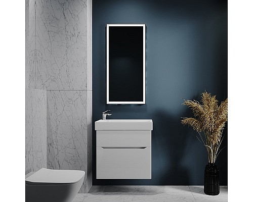 Тумба под раковину Raval Brik 65 Brk.01.65/P/W/RL подвесная Белая