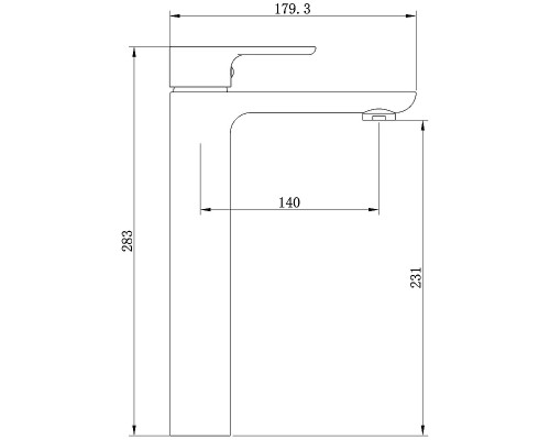 Смеситель для раковины beWash Tiere BVMM1BH357 Черный матовый