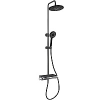 Душевая система beWash BV1TMSS6676 с термостатом Черная матовая