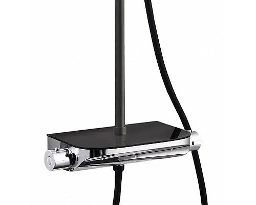 Душевая система beWash BV1TMSS6676 с термостатом Черная матовая