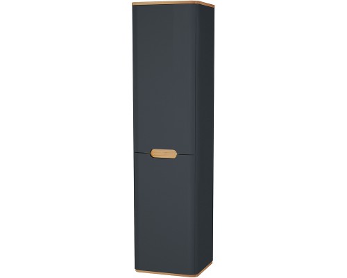 Шкаф пенал Vitra Sento 40 L 60856 подвесной с бельевое корзиной Антрацит матовый