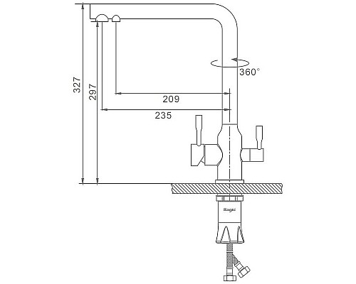Смеситель для кухни Raglo R81.61.06 Черный матовый