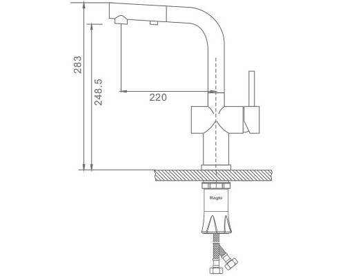 Смеситель для кухни Raglo R86.49.09 Графит матовый