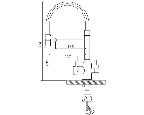 Смеситель для кухни Raglo R81.63.06 Черный матовый