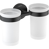 Стакан для зубных щеток Aquatek Европа AQ4117MB двойной Черный матовый