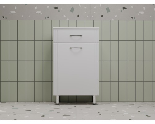 Комод Style Line Эко Стандарт ТН 50 АА00-000042 с бельевой корзиной Белый глянцевый