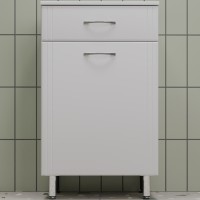 Комод Style Line Эко Стандарт ТН 50 АА00-000042 с бельевой корзиной Белый глянцевый