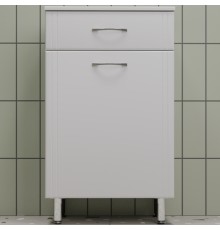 Комод Style Line Эко Стандарт ТН 50 АА00-000042 с бельевой корзиной Белый глянцевый