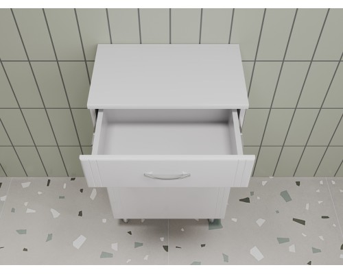 Комод Style Line Эко Стандарт ТН 50 АА00-000042 с бельевой корзиной Белый глянцевый