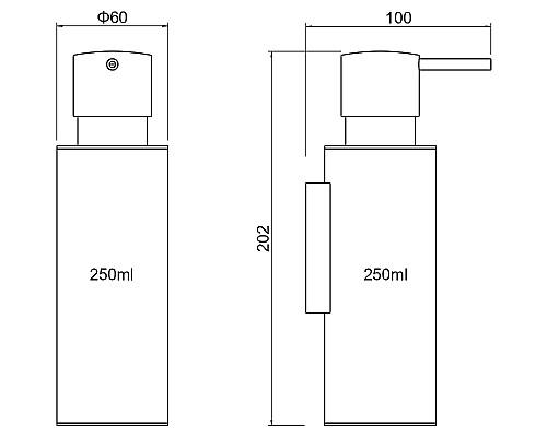 Дозатор для жидкого мыла Aquatek Оберон AQ4205CR Хром