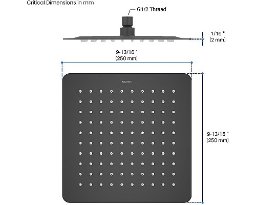 Верхний душ Aquatek AQ2072MB Черный матовый