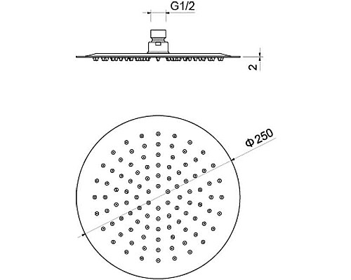 Верхний душ Aquatek AQ2073MB Черный матовый