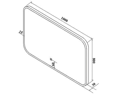 Зеркало Runo Руан 100 00-00001290 с подсветкой с сенсорным выключателем