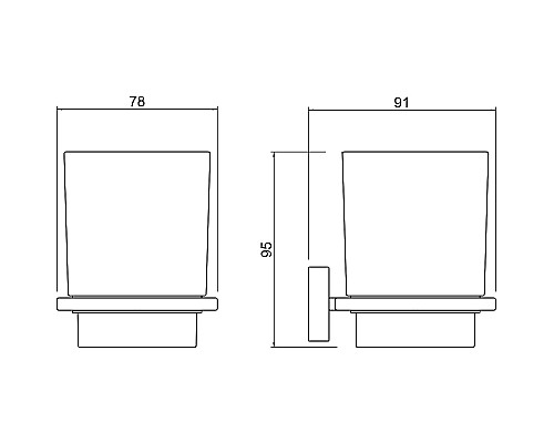 Стакан для зубных щеток Aquatek Либра AQ4304CR Хром