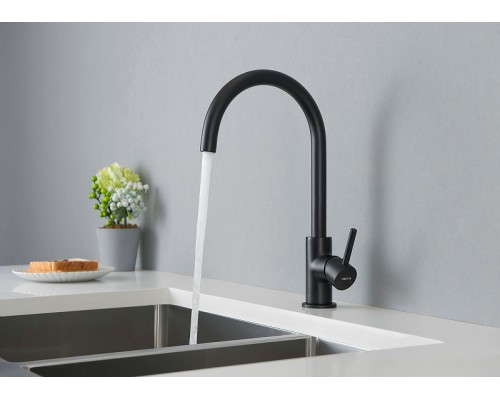 Смеситель для кухни Aquatek Европа AQ1382MB Черный матовый