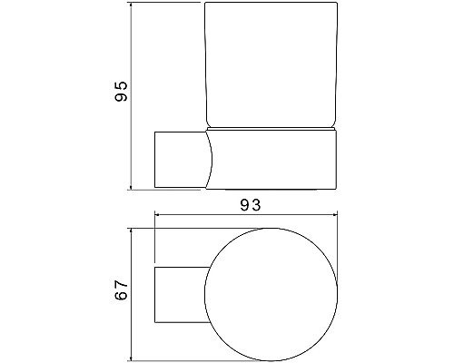 Стакан для зубных щеток Aquatek Лира AQ4404CR Хром