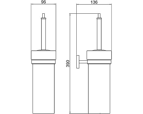 Ершик для унитаза Aquatek Бетта AQ4610CR Хром