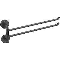 Полотенцедержатель Aquatek Бетта AQ4613MB двойной поворотный Черный матовый