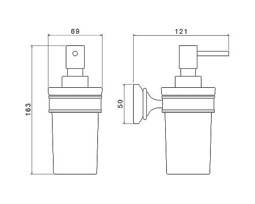 Дозатор для жидкого мыла Aquatek Классик AQ4505CR Хром