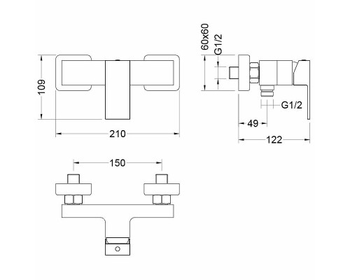 Смеситель для душа Aquatek Либра AQ1660CR Хром