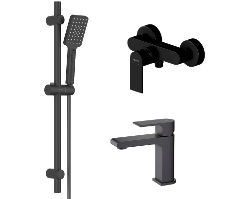 Комплект смесителей Aquatek Лира AQ1431MB Черный матовый