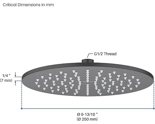 Верхний душ Aquatek AQ2077MB Черный матовый