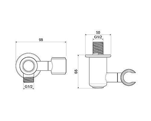 Шланговое подключение Aquatek Классик AQ2462PG Золото