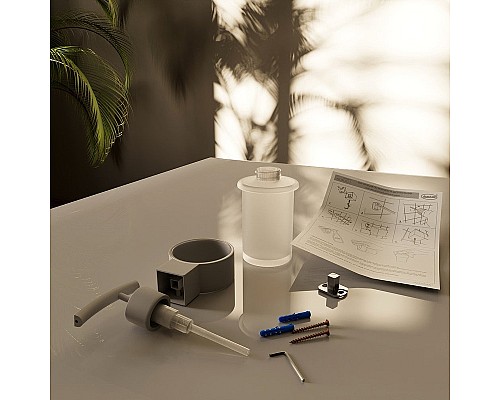 Дозатор для жидкого мыла Altasan Лотос ЛТ80БМ Белый матовый