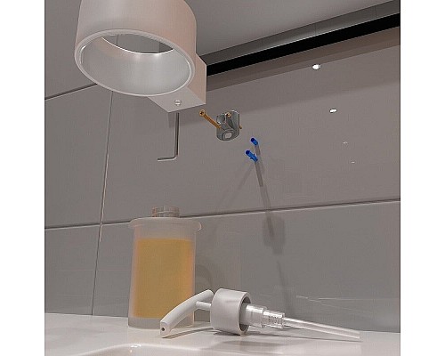 Дозатор для жидкого мыла Altasan Лотос ЛТ80БМ Белый матовый