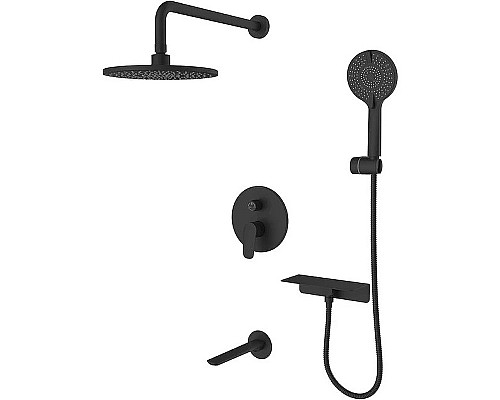 Душевая система Milardo Rora RORBL03M68 Черная матовая