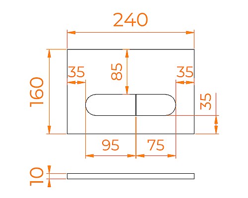Клавиша смыва RGW SWH-06W 68420006-05 Белая