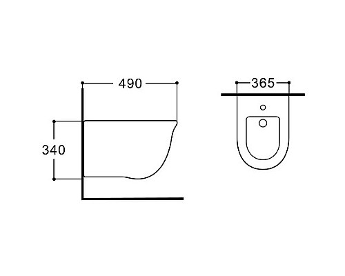 Биде Aquatek Классик AQ1161-00 подвесное Белое