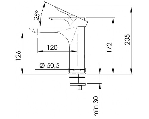 Смеситель для раковины Remer Infinity I12XV Сталь