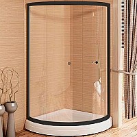 Душевой уголок Radomir Найт 90x90 1-03-6-0-0-0010 профиль Черный стекло прозрачное
