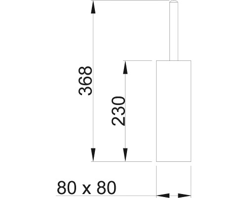 Ершик для унитаза Nofer 09074.B Хром