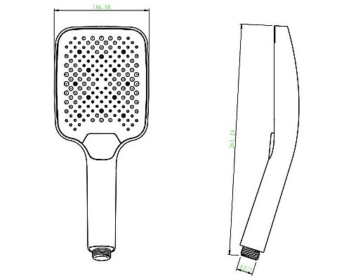 Ручной душ Raglo R450.52.06 Черный матовый