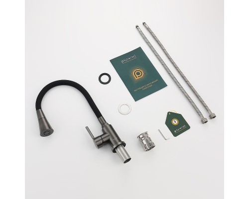 Смеситель для кухни Splenka S201.4306.09 Графит матовый Черный