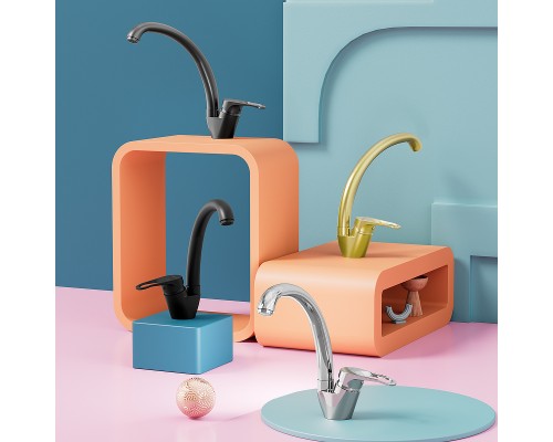 Смеситель для кухни Splenka S202.41.06 Черный матовый