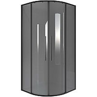 Душевой уголок Niagara Nova 80х80 NG-2825-34BLACK профиль Черный матовый стекло тонированное