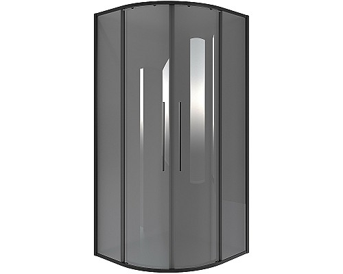 Душевой уголок Niagara Nova 80х80 NG-2825-34BLACK профиль Черный матовый стекло тонированное