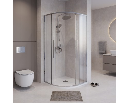 Душевой уголок Niagara Nova 100х100 NG-3627-34 профиль Хром стекло шиншилла