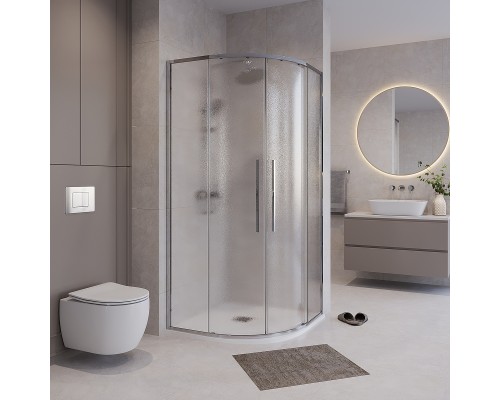 Душевой уголок Niagara Nova 100х100 NG-3627-34 профиль Хром стекло шиншилла