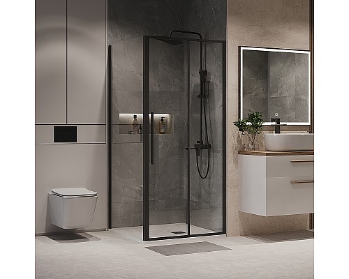 Душевой уголок Niagara Nova 100х80 NG-84-10AB-A80B-34 профиль Черный матовый стекло прозрачное